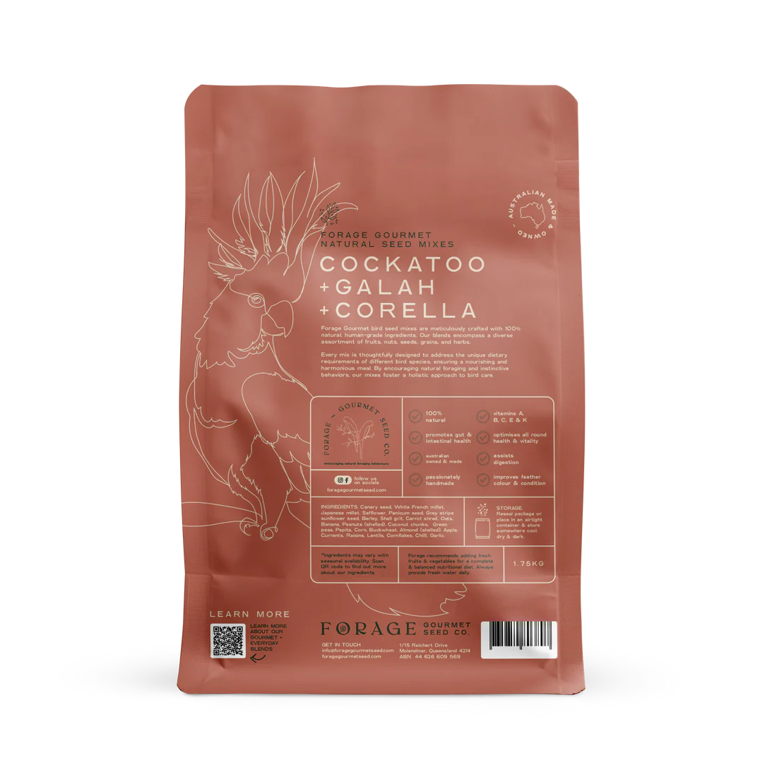 Forage Gourmet Cockatoo, Galah & Corella