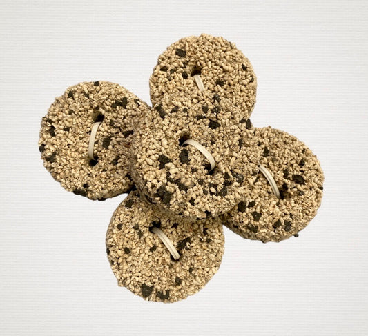 Charcoal Shell Grit Button